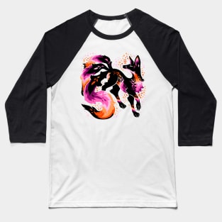 Lesbian Flag Fox Baseball T-Shirt